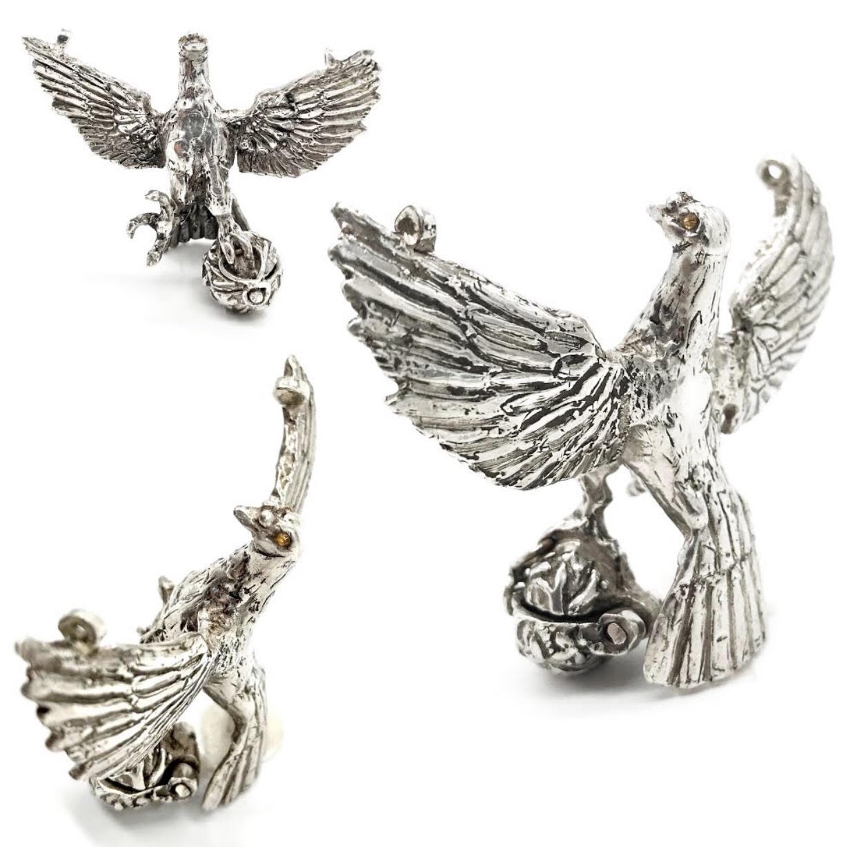 Phoenix silver pendant